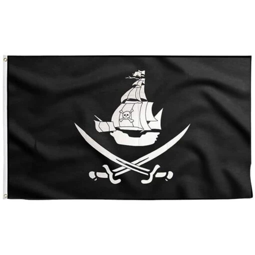 Drapeau De Bateau Pirate Pillard De Trésors