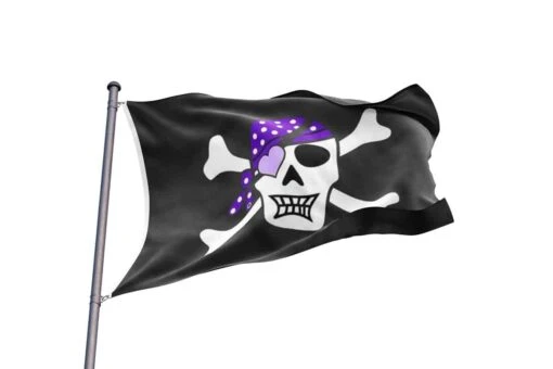 Drapeau Pirate Tête De Mort Fille - Image 2