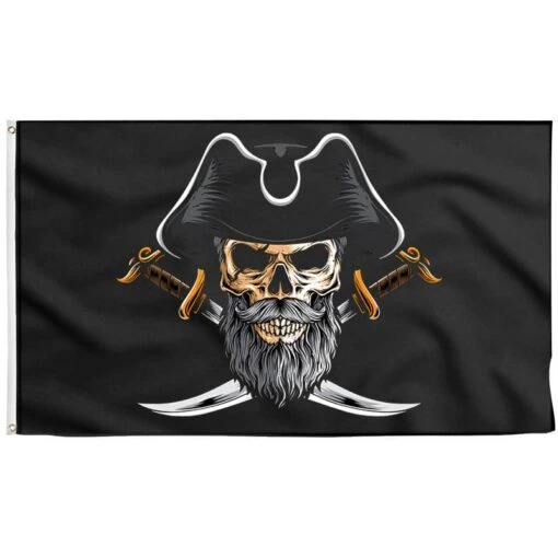 Drapeau Pirate Avec Tricorne Du Capitaine