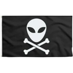 Drapeau Pirate Alien - Pavillon Noir Original