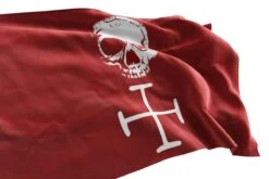 Drapeau Pirate Au Fond Rouge Sanguinaire -Pirate Costume Shop drapeau pirate au fon rouge