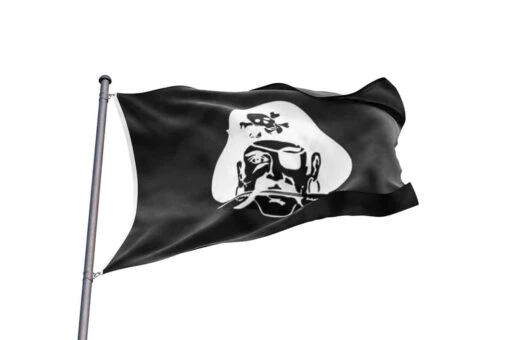 Drapeau Avec Pirate Pillard Des Caraïbes - Image 2