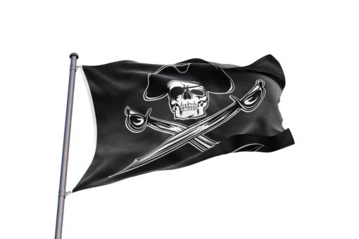 Drapeau Pirate Avec Chapeau Et Sabres - Image 2