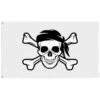 Drapeau Pirate Blanc -Pirate Costume Shop drapeau pirate blanc