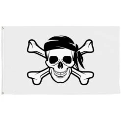 Drapeau Pirate Blanc