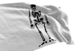 Drapeau Pirate Noir Et Blanc De La Buse -Pirate Costume Shop drapeau pirate blanc et noir