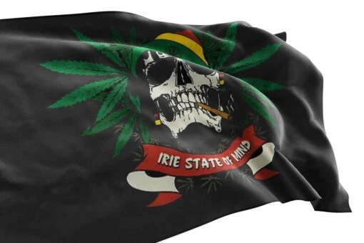Drapeau Pirate Rasta Cannabis - Image 3
