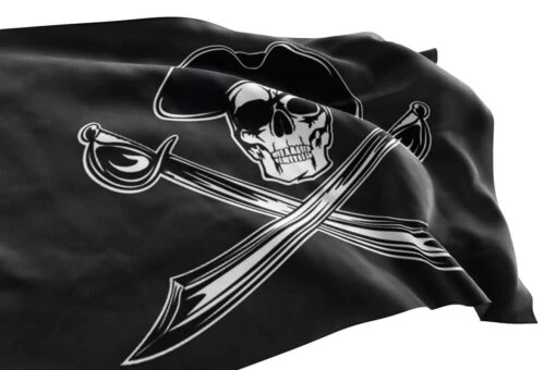 Drapeau Pirate Avec Chapeau Et Sabres - Image 3