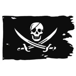 Drapeau Pirate Déchiré Par Les Combats