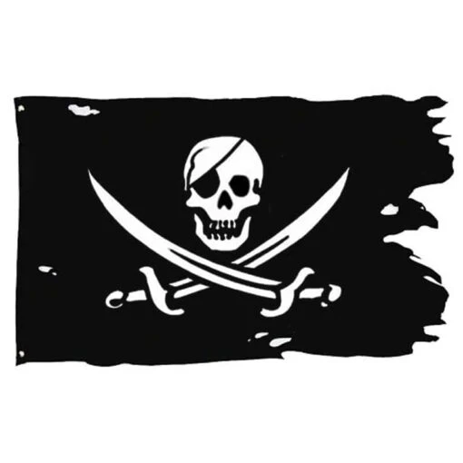 Drapeau Pirate Déchiré Par Les Combats