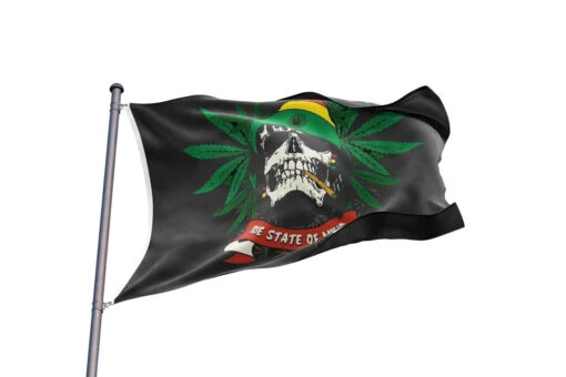 Drapeau Pirate Rasta Cannabis - Image 2