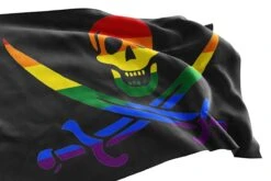 Drapeau Pirate Gay - Pavillon Noir Original -Pirate Costume Shop drapeau pirate gay pride