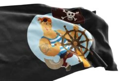 Drapeau De Pirate Gentil Brigand -Pirate Costume Shop drapeau pirate gentil 3