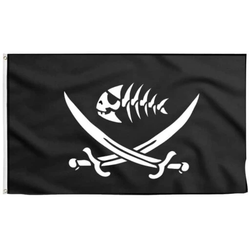 Drapeau Pirate Poisson Écumeur De Mer