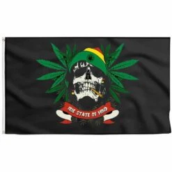 Drapeau Pirate Rasta Cannabis