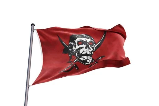 Drapeau Pirate Rouge - Image 2