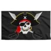 Drapeau Pirate Skull Sabre - Pavillon Noir -Pirate Costume Shop drapeau pirate skull sabre 1