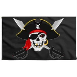 Drapeau Pirate Skull Sabre - Pavillon Noir