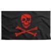 Drapeau Pirate Squelette Rouge Sanglant -Pirate Costume Shop drapeau pirate squelette rouge 2 1