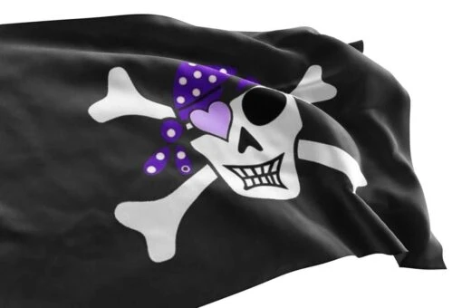 Drapeau Pirate Tête De Mort Fille - Image 3