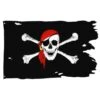 Drapeau Pirate Usé Par Les Batailles -Pirate Costume Shop drapeau pirate use 1