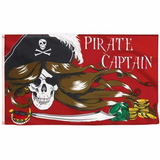 Drapeau Squelette Pirate Femme