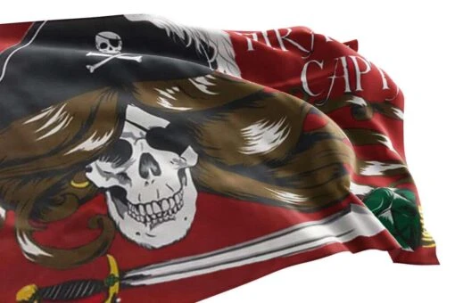 Drapeau Squelette Pirate Femme - Image 3