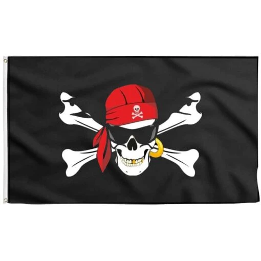 Drapeau Squelette Pirate Lunette