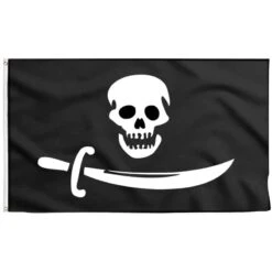 Drapeau Sur Bateau Pirate Sans Pitié