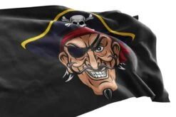 Drapeau Tête De Pirate - Pavillon Noir -Pirate Costume Shop drapeau tete de pirate 3