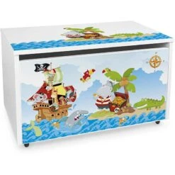 Grand Coffre à Jouet Pirate Animaux