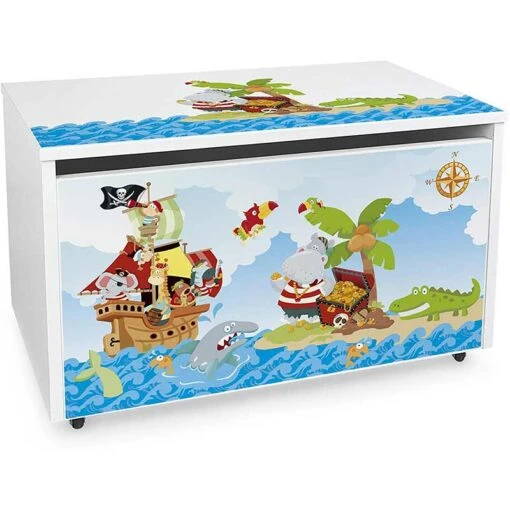 Grand Coffre à Jouet Pirate Animaux