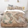 Housse De Couette Carte Du Monde - Atlas -Pirate Costume Shop housse de couette carte du monde