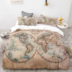 Housse De Couette Carte Du Monde - Atlas