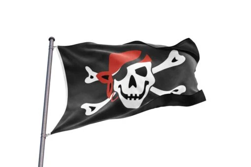 Drapeau Pirate Foulard Rouge - Image 2