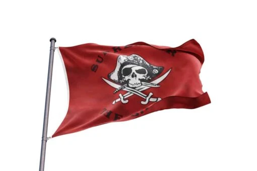 Drapeau Rouge Des Pirates Voleurs De Butins - Image 2