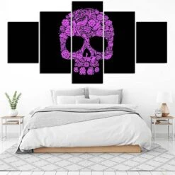 Tableau Skull Pirate Style Toiles Canvas
