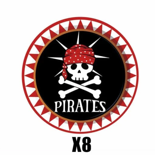 Déco Vaisselle Jetable Pirate Anniversaire - Image 2