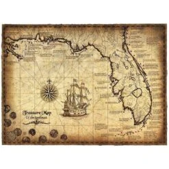 Vrai Carte Au Trésor De Pirate Des Caraïbes
